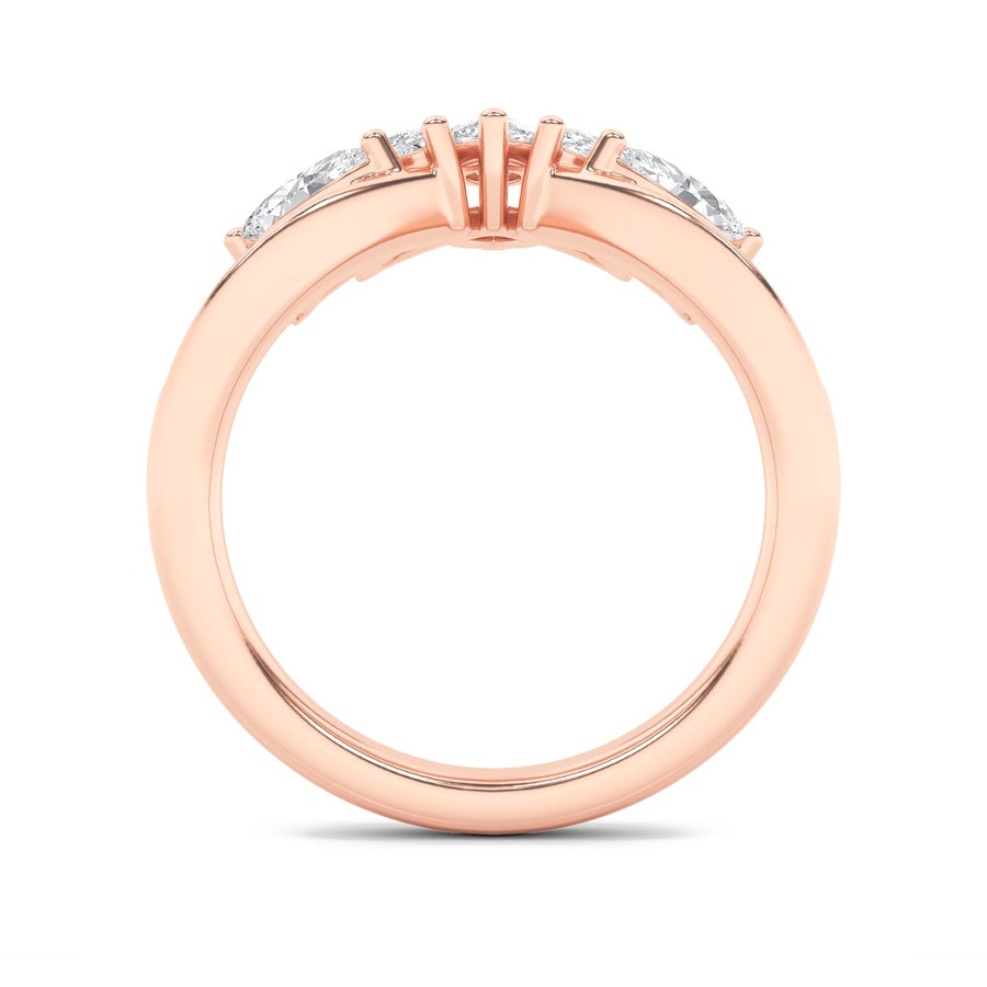 1.5Cttw Marquise Shaped Lab Grown Diamond (F/VVS)Fancy Contour Ring in 14K Gold