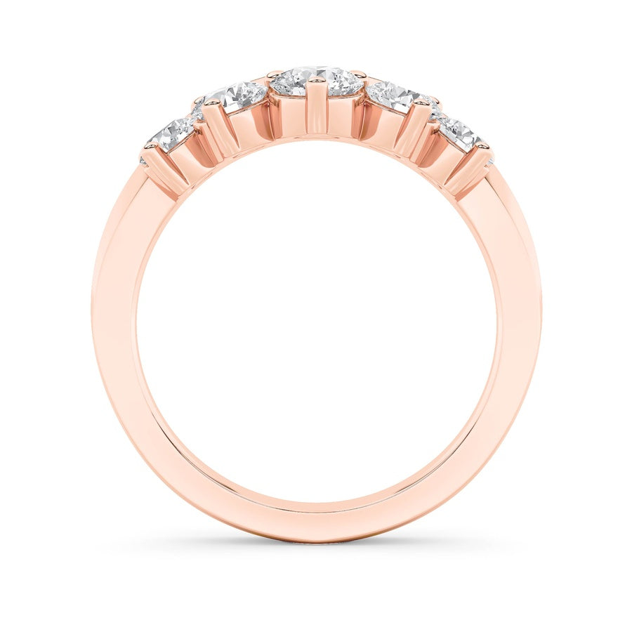 1Cttw Round Shaped Lab Grown Diamond (F/VS) FancyContour Ring in 14K Gold