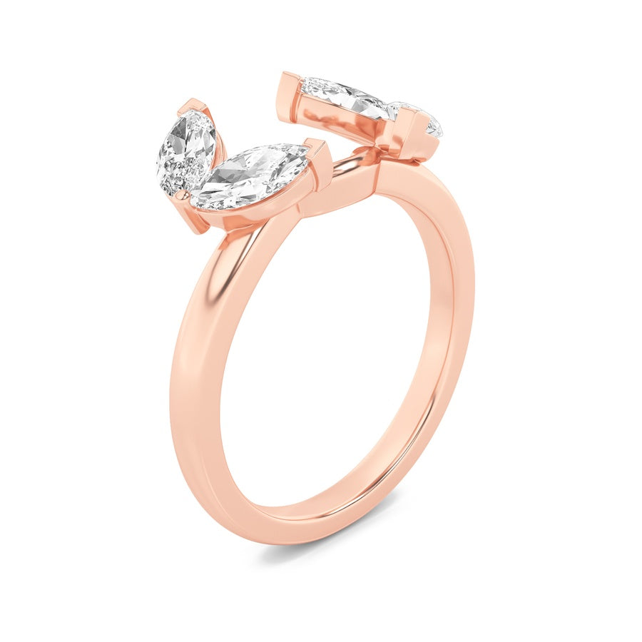 Marquise Shape Wrap Ring lab grown diamond