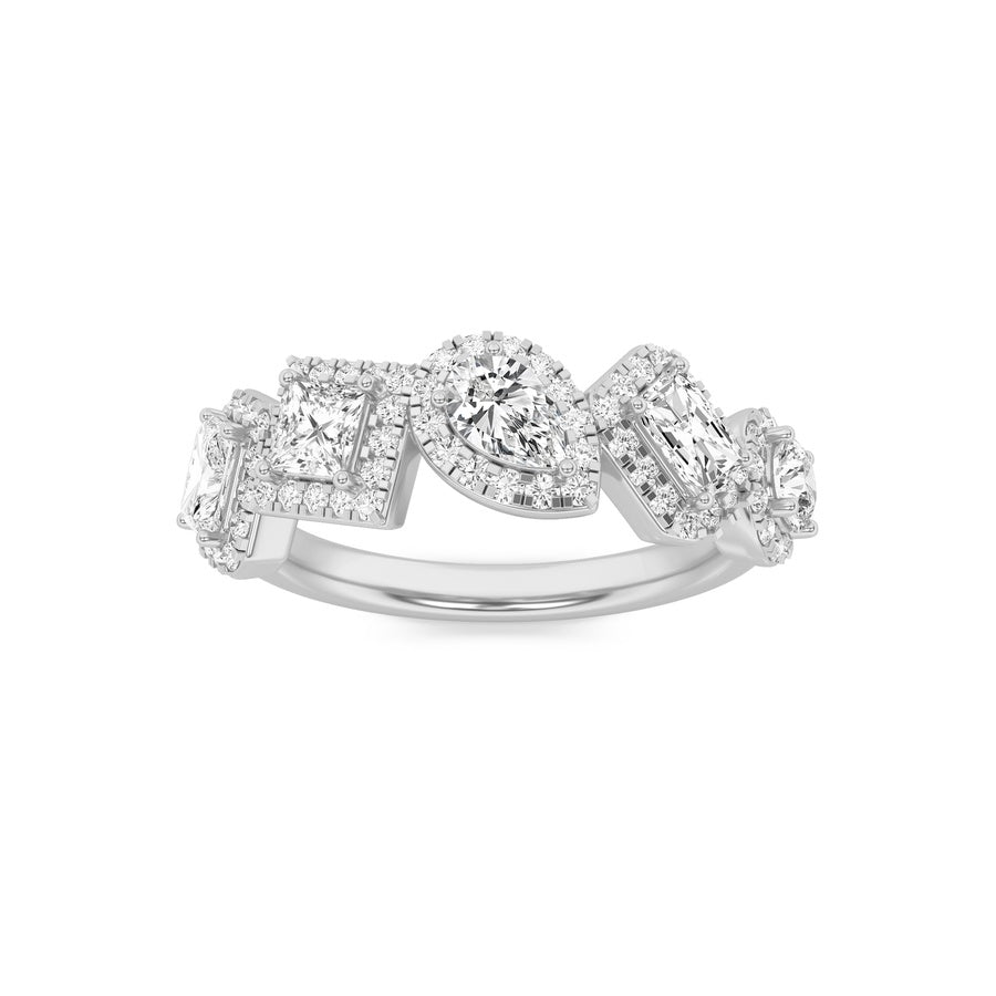 Mix Shape Five Stone Ring lab grown diamond