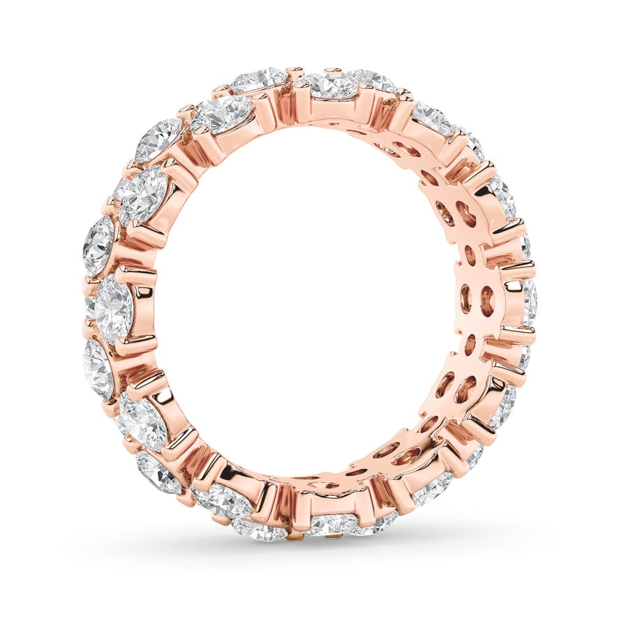 5Cttw Round Shaped Lab Grown Diamond (F/VS) Eternity Band Ring in 14K Gold