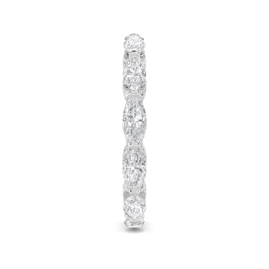 2.5Cttw Marquise Shaped Lab Grown Diamond (F/VS) Eternity Band Ring in 14K Gold