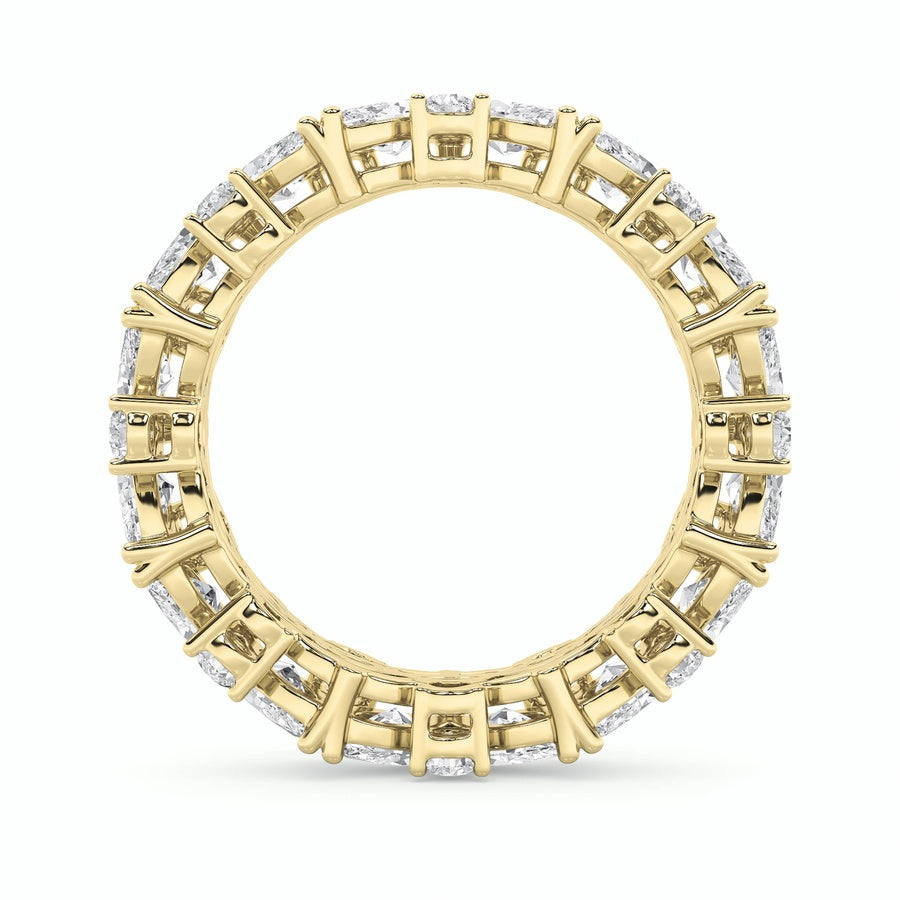3Cttw Marquise Shaped Lab Grown Diamond (F/VVS) Eternity Band Ring in 14K Gold
