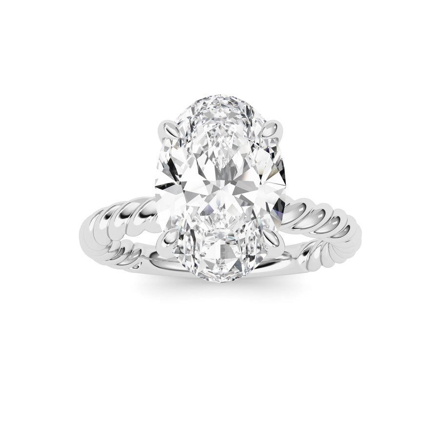 Oval Lab Grown Diamond (F/VS ) Ring in 14K Gold