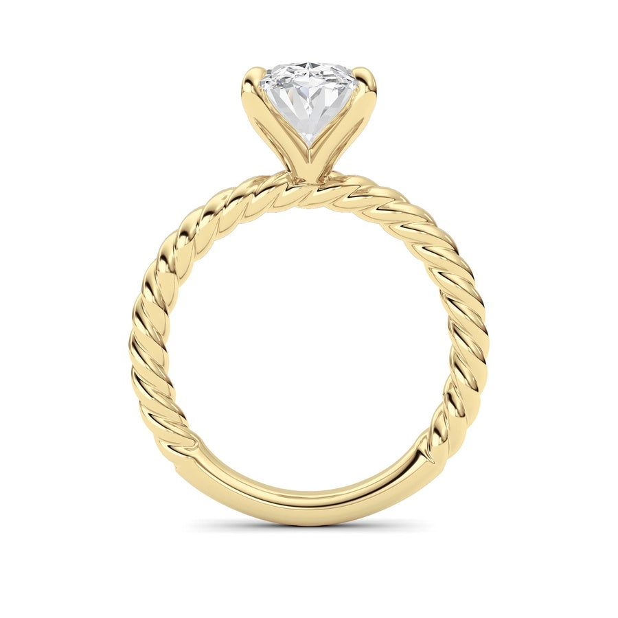 Oval Lab Grown Diamond (F/VS ) Ring in 14K Gold
