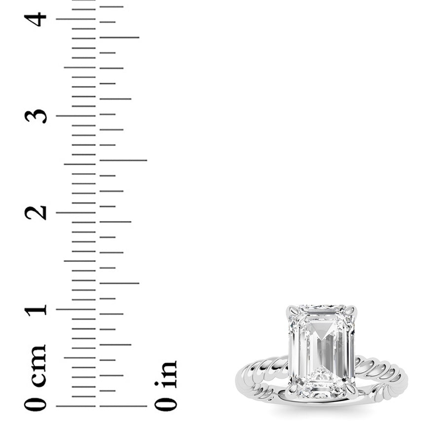 Radiant Lab Grown Diamond (F/VS ) Ring in 14K Gold