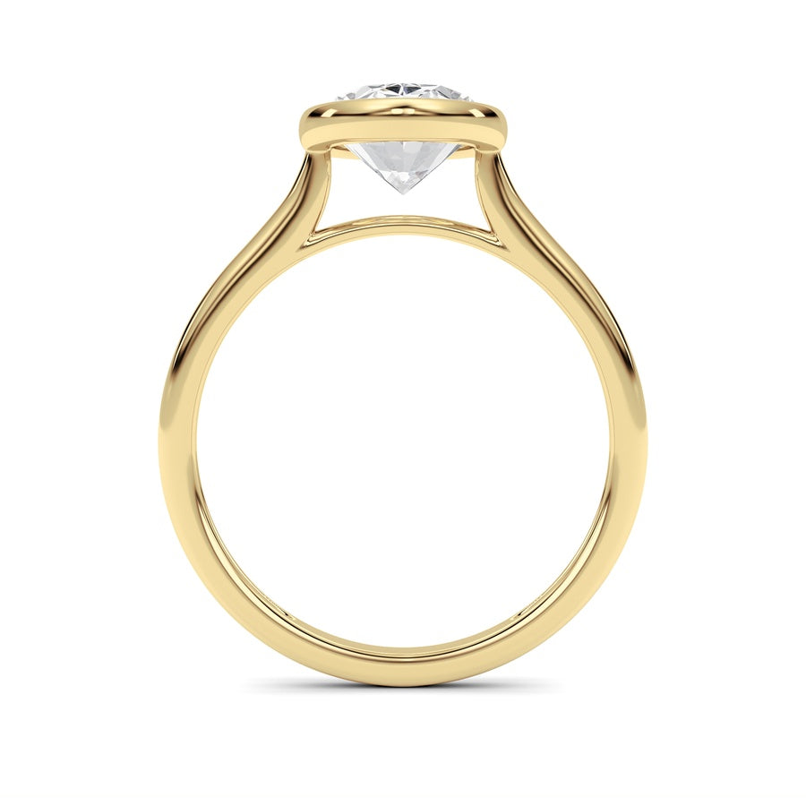 Oval Lab Grown Diamond (F/VS ) Ring in 14K Gold