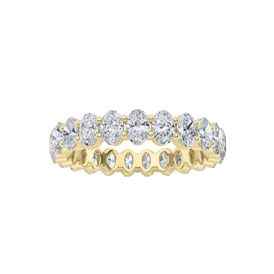3.15Cttw Oval Shaped Lab Grown Diamond Split ProngEternity Ring in 14K Gold (F/VS)