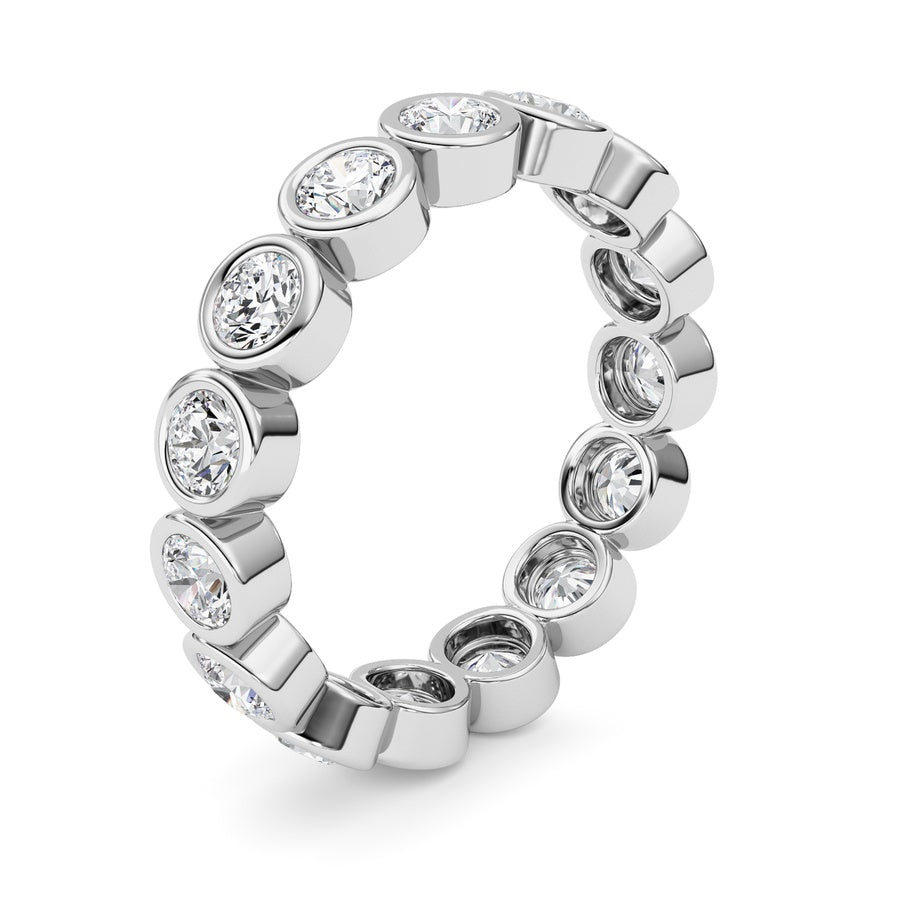 1.5Cttw Round Shaped Lab Grown Diamond (F/VS) Eternity Band Ring in 14K Gold