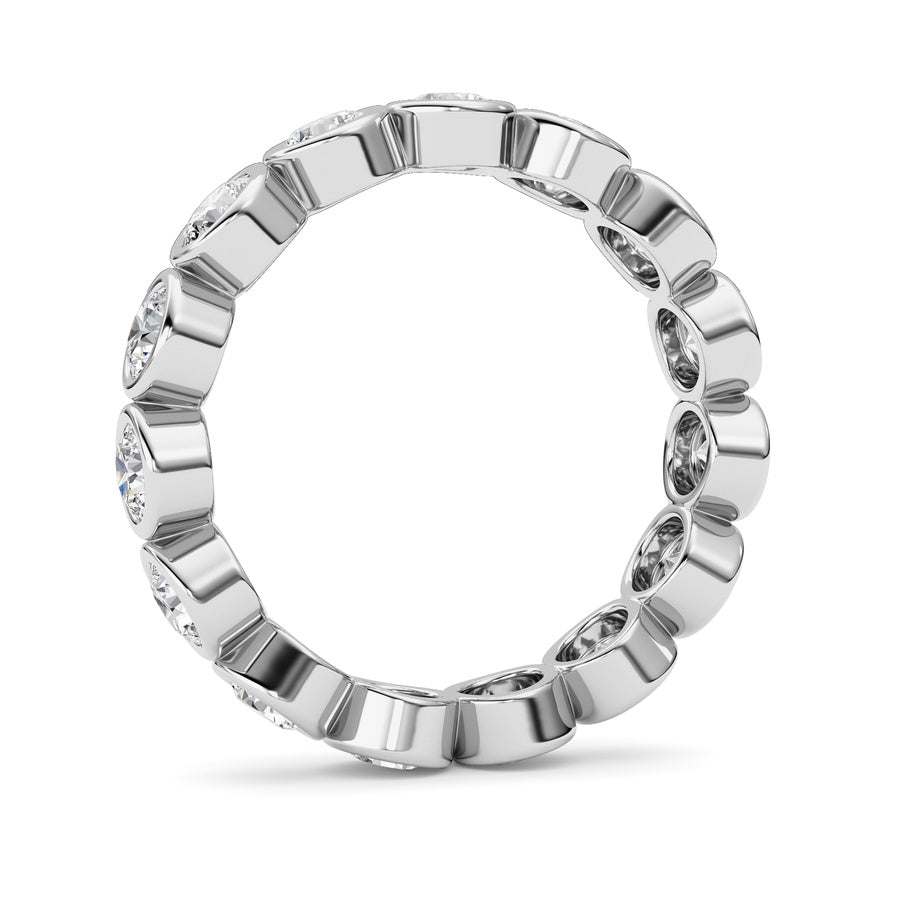 1.5Cttw Round Shaped Lab Grown Diamond (F/VS) Eternity Band Ring in 14K Gold