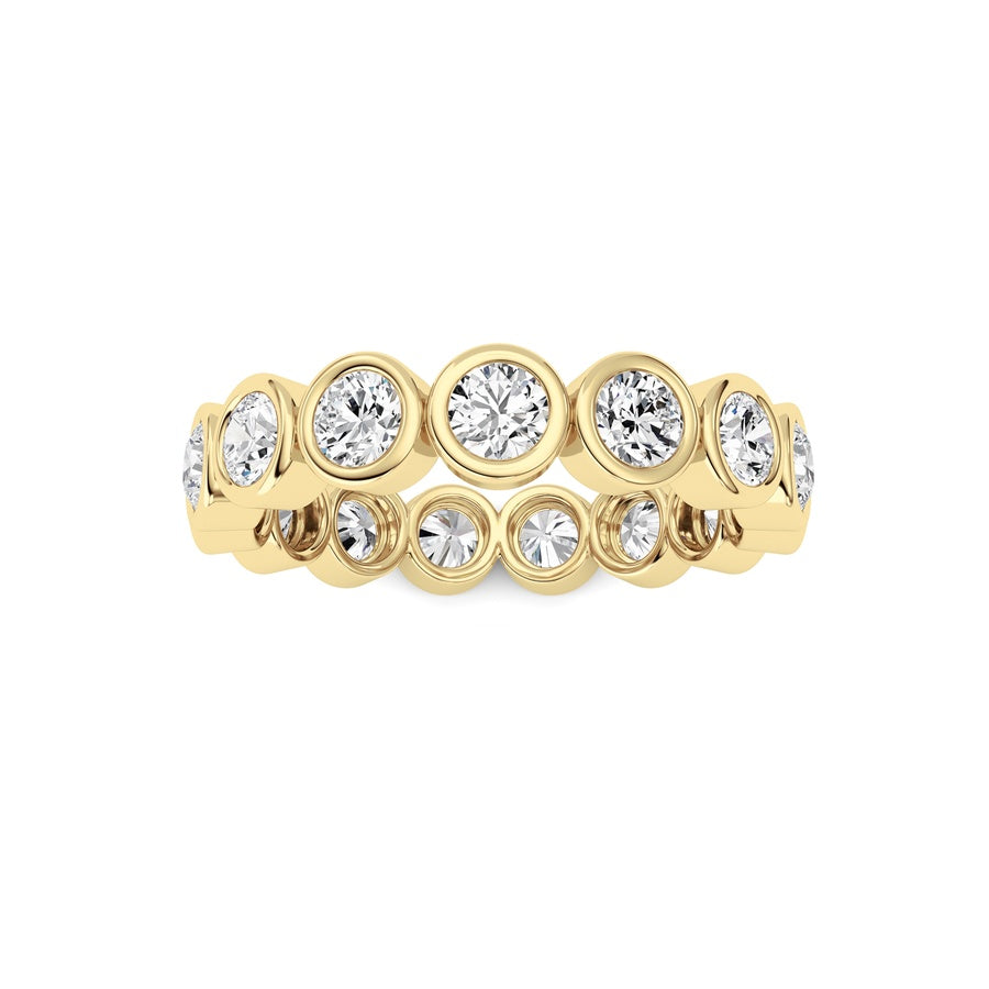 1.5Cttw Round Shaped Lab Grown Diamond (F/VS) Eternity Band Ring in 14K Gold