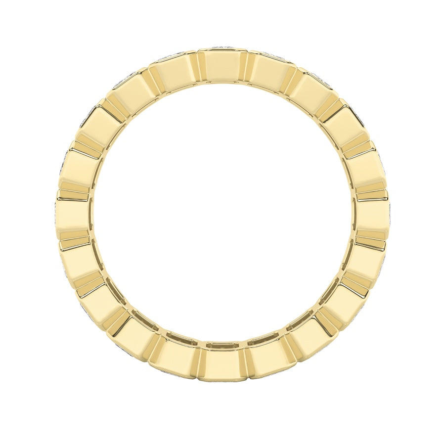 2.5Cttw Emerald Shaped Lab Grown Diamond (F/VS) Eternity Band Ring in 14K Gold
