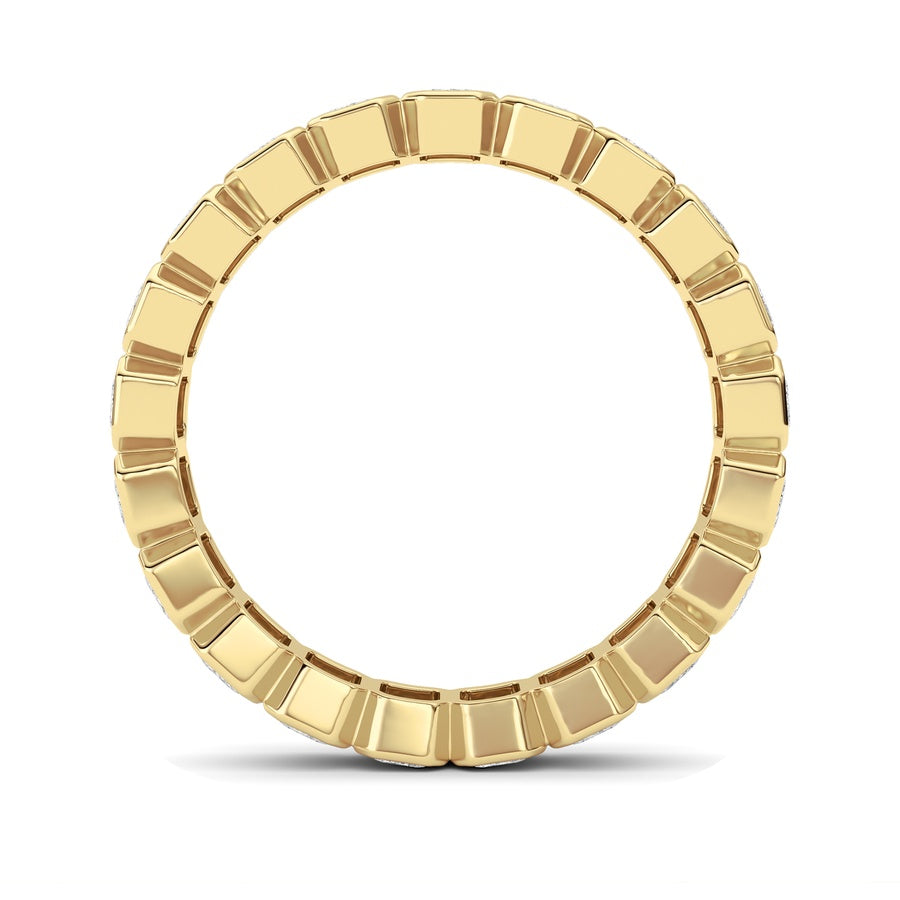 2.6Cttw Emerald Shaped Lab Grown Diamond (F/VS) Eternity Band Ring in 14K Gold
