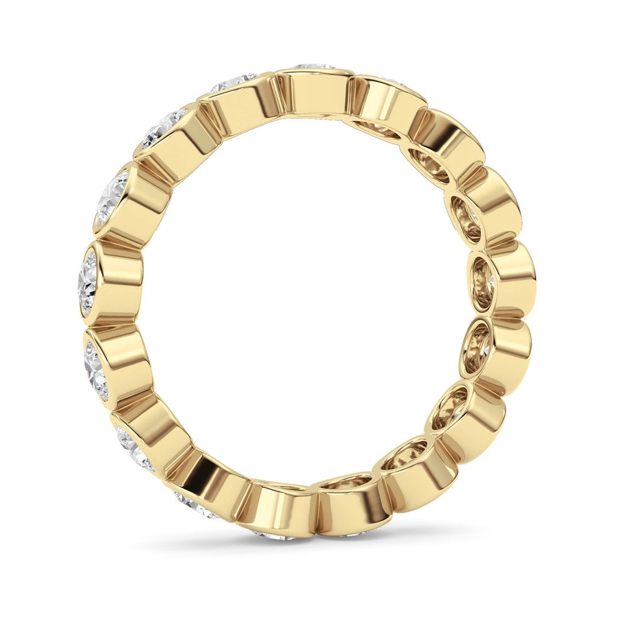 2.2Cttw Round Shaped Lab Grown Diamond (F/VS) Eternity Band Ring in 14K Gold