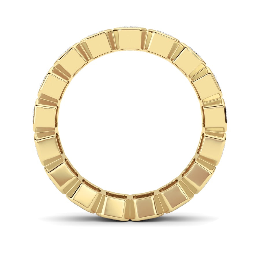 2.5Cttw Emerald Shaped Lab Grown Diamond (F/VS) Eternity Band Ring in 14K Gold