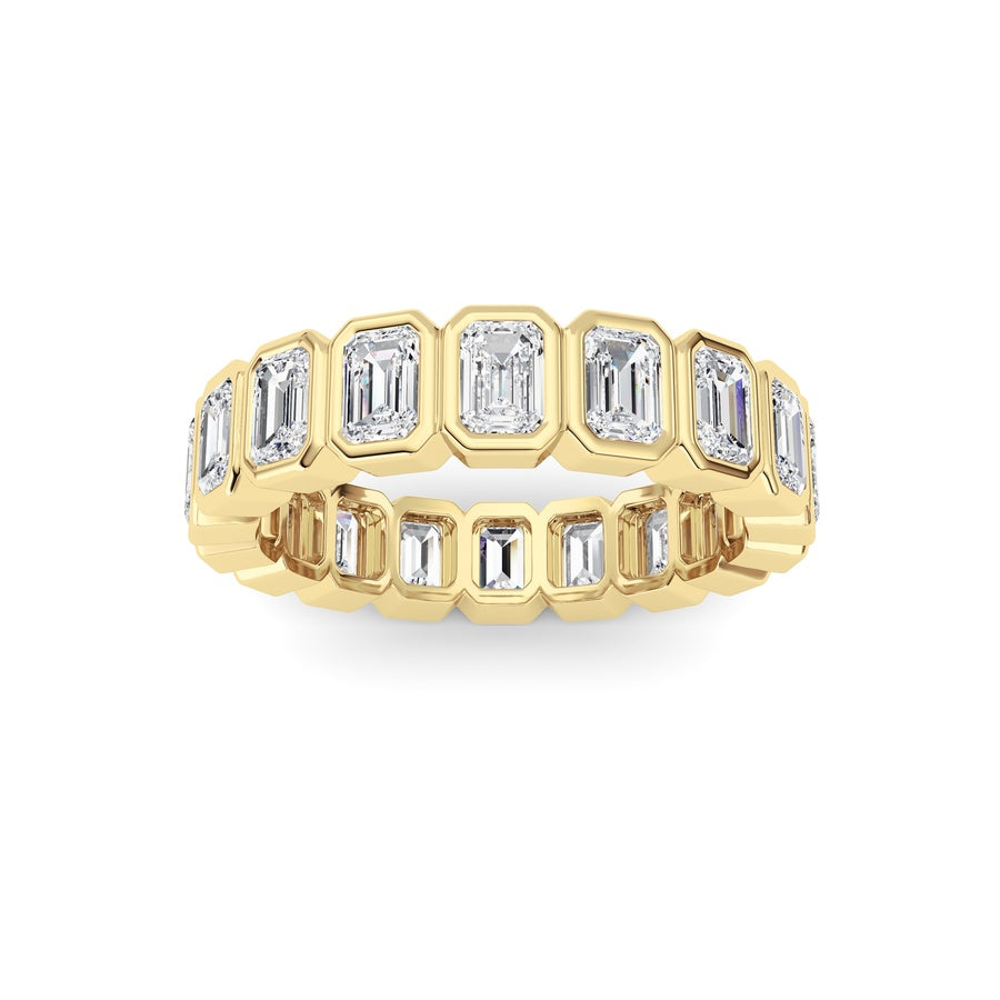2.75Cttw Emerald Shaped Lab Grown Diamond (F/VS) Eternity Band Ring in 14K Gold