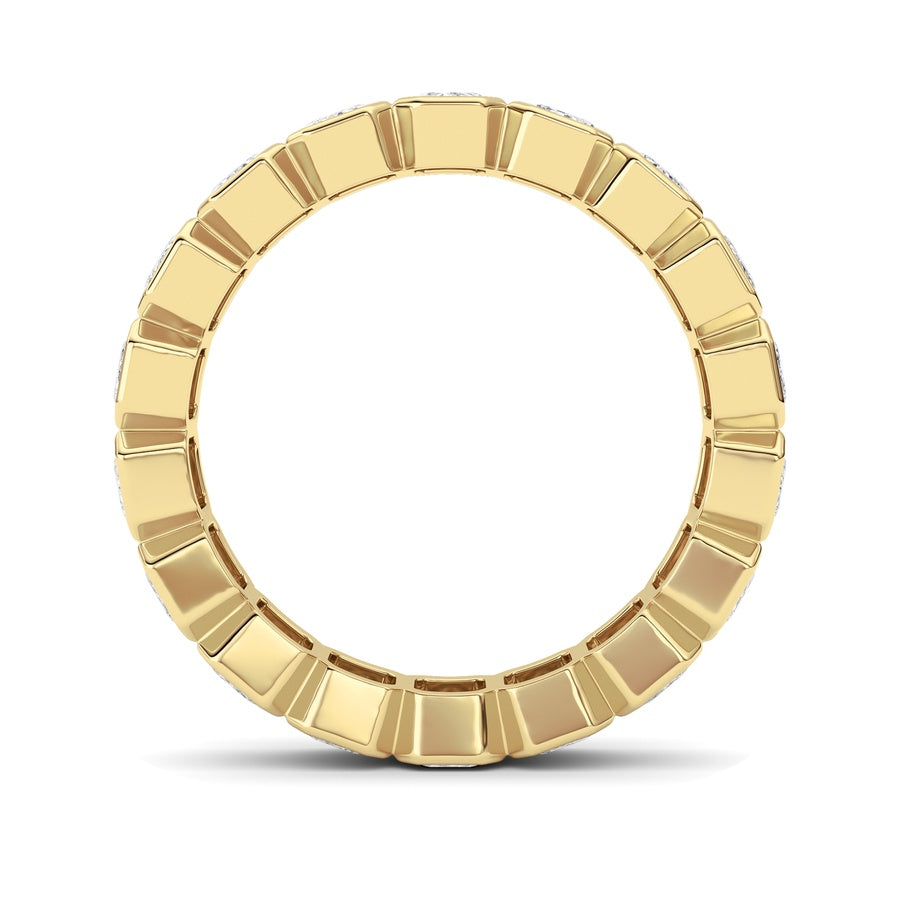 2.75Cttw Emerald Shaped Lab Grown Diamond (F/VS) Eternity Band Ring in 14K Gold