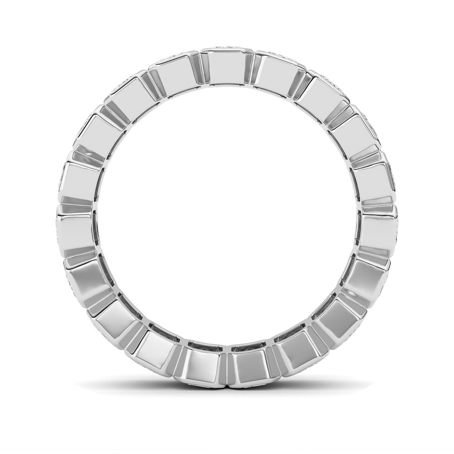 2.75Cttw Emerald Shaped Lab Grown Diamond (F/VS) Eternity Band Ring in 14K Gold