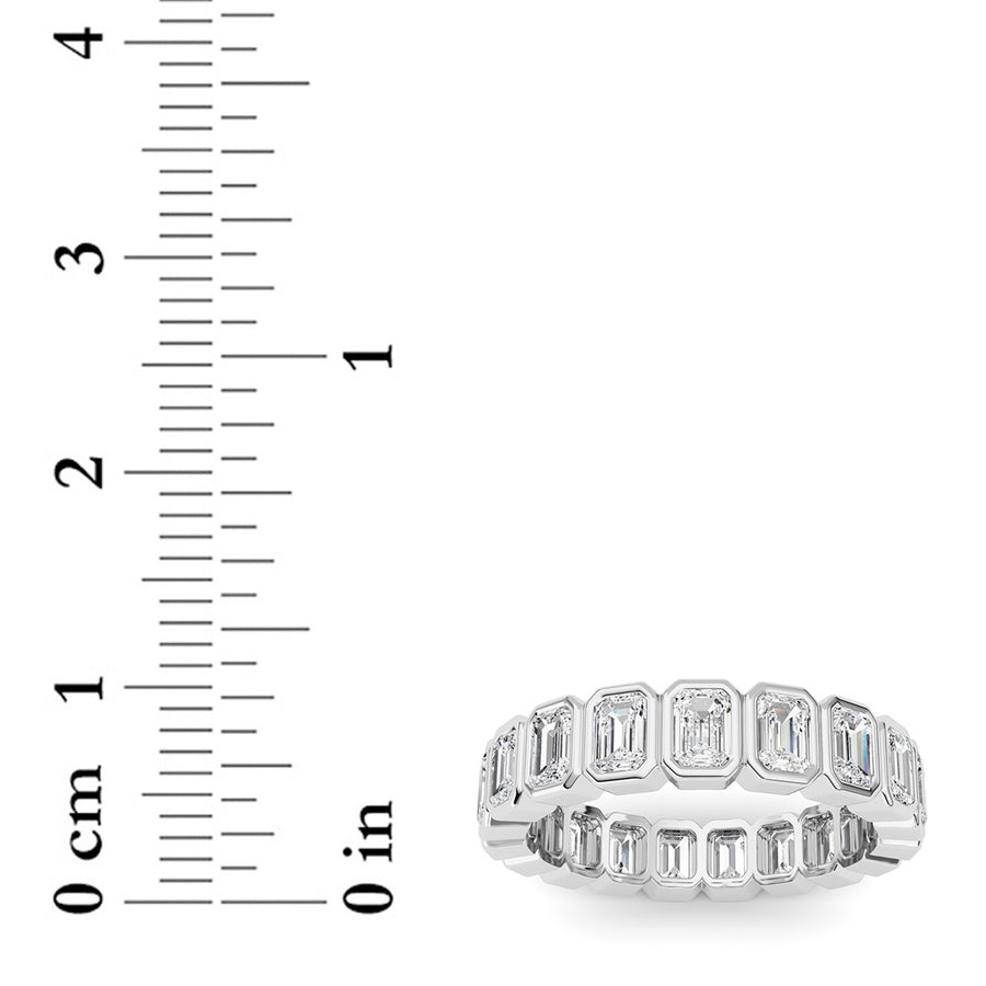 2.75Cttw Emerald Shaped Lab Grown Diamond (F/VS) Eternity Band Ring in 14K Gold