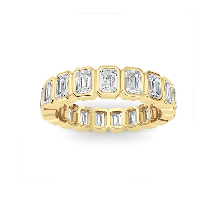 2.75Cttw Emerald Shaped Lab Grown Diamond (F/VS) Eternity Band Ring in 14K Gold