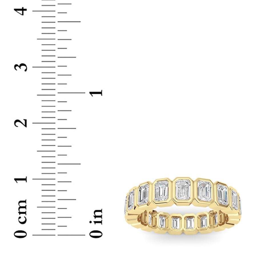 2.75Cttw Emerald Shaped Lab Grown Diamond (F/VS) Eternity Band Ring in 14K Gold