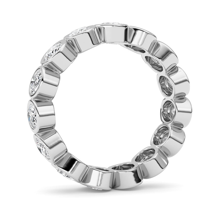 2.2Cttw Oval Shaped Lab Grown Diamond (F/VS) Eternity Band Ring in 14K Gold