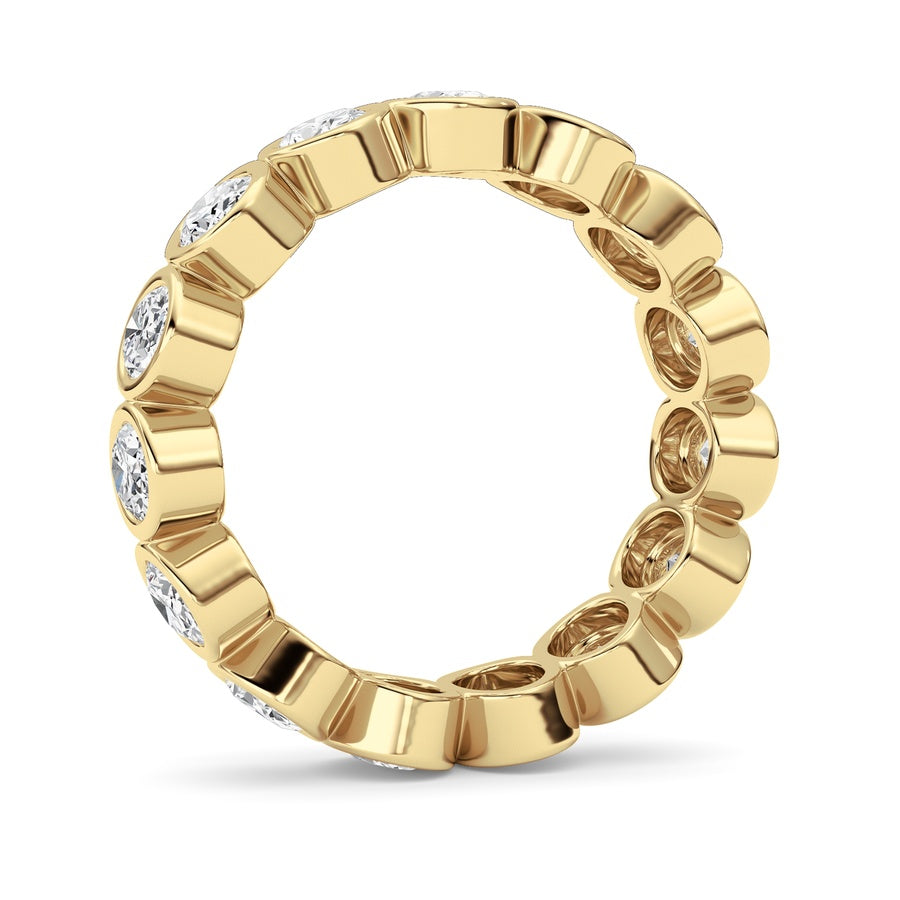 2.2Cttw Oval Shaped Lab Grown Diamond (F/VS) Eternity Band Ring in 14K Gold