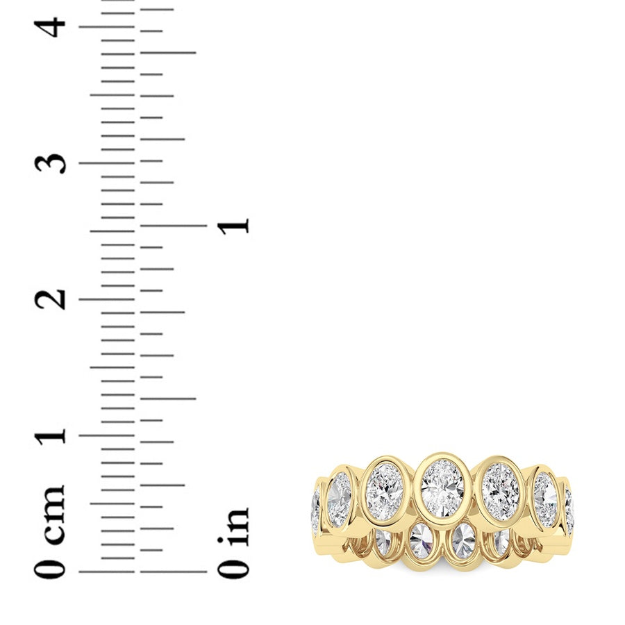 2.2Cttw Oval Shaped Lab Grown Diamond (F/VS) Eternity Band Ring in 14K Gold