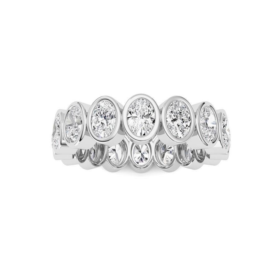 Oval Shape Eternity Band Ring lab grown diamond