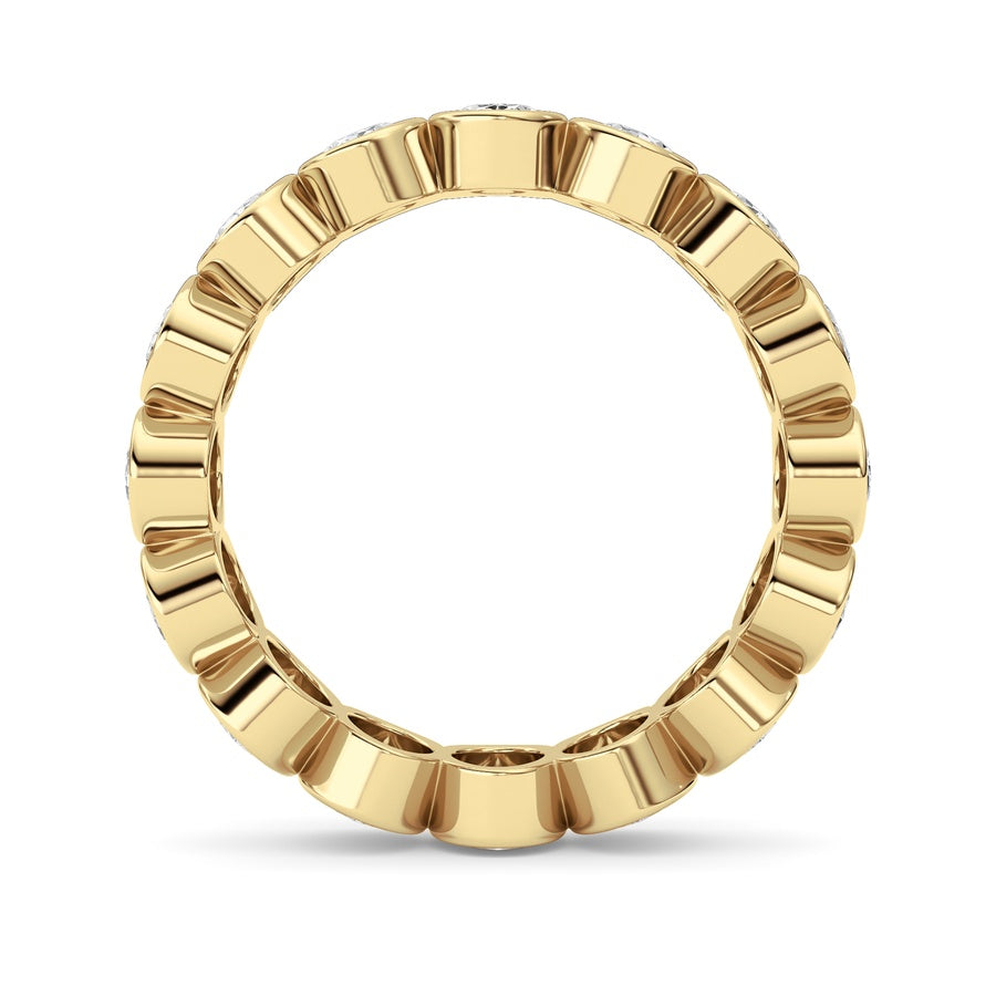 2.4Cttw Oval Shaped Lab Grown Diamond (F/VS) Eternity Band Ring in 14K Gold