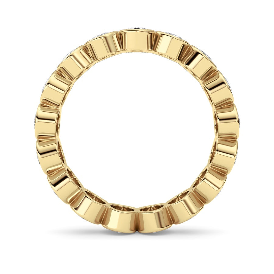 2.5Cttw Oval Shaped Lab Grown Diamond (F/VS) Eternity Band Ring in 14K Gold