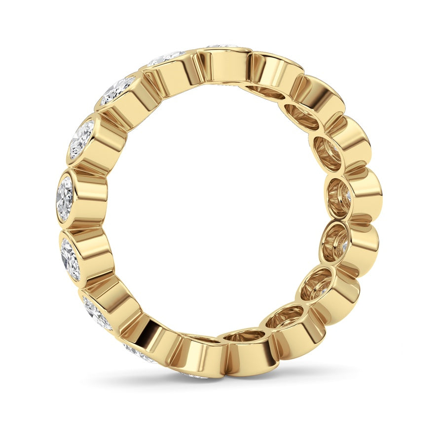 2.5Cttw Oval Shaped Lab Grown Diamond (F/VS) Eternity Band Ring in 14K Gold