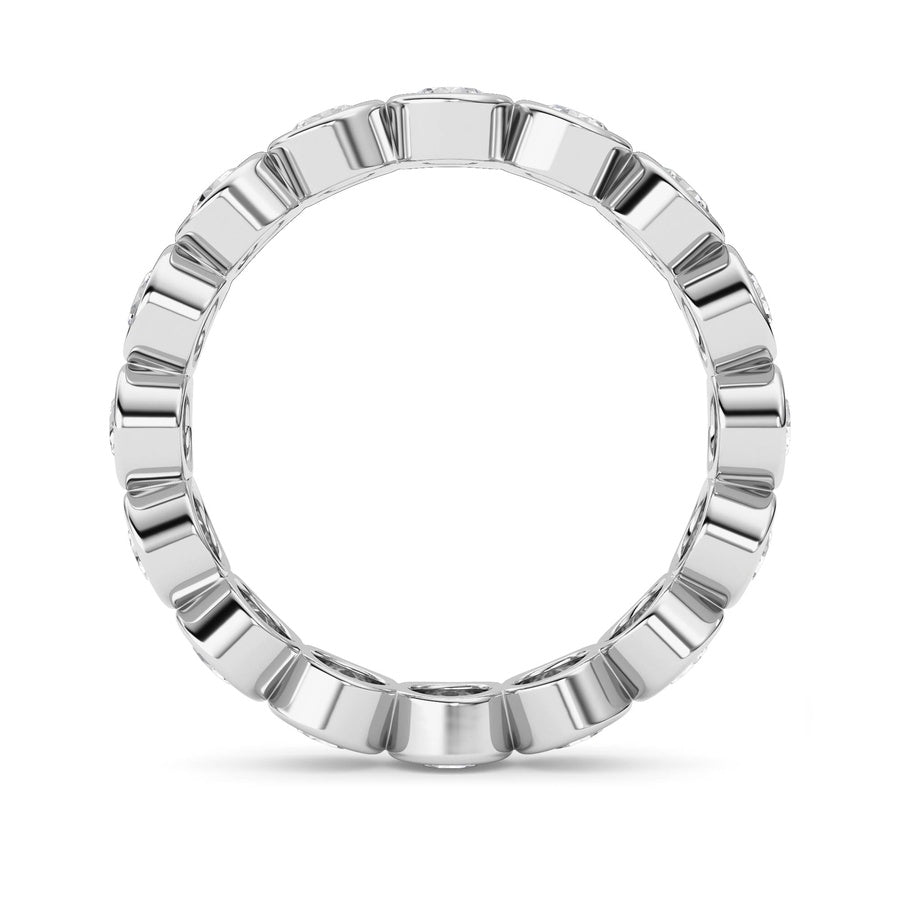 2.4Cttw Round Shaped Lab Grown Diamond (F/VS) Eternity Band Ring in 14K Gold