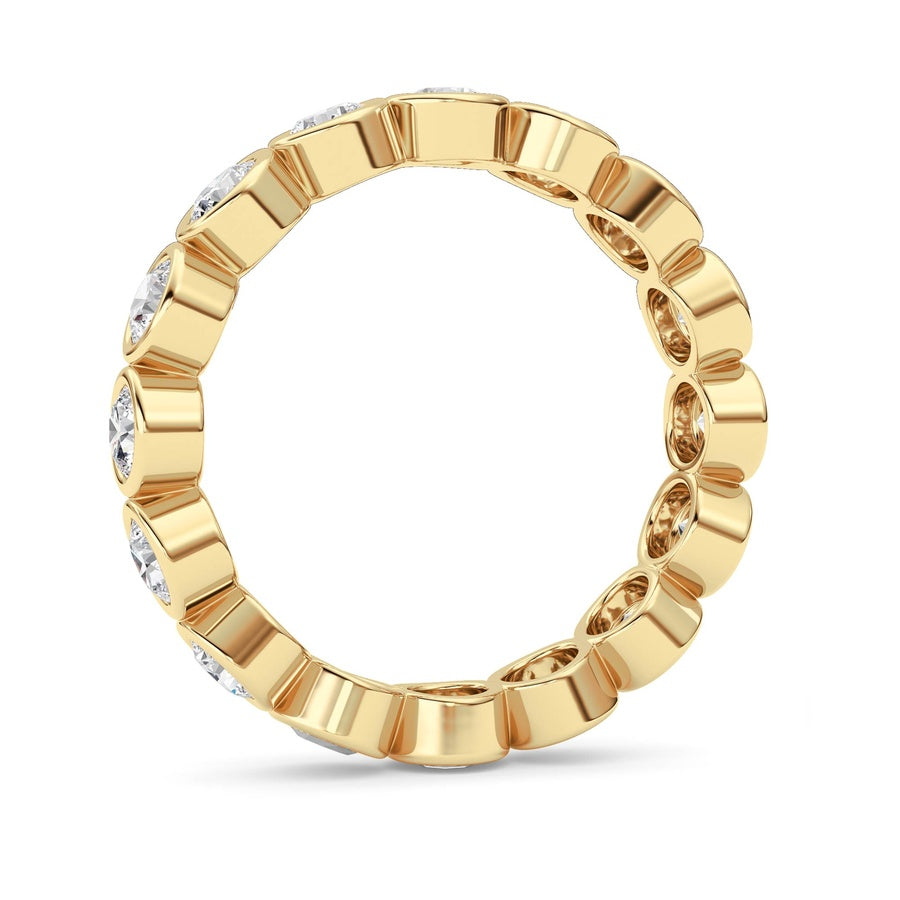 2.4Cttw Round Shaped Lab Grown Diamond (F/VS) Eternity Band Ring in 14K Gold