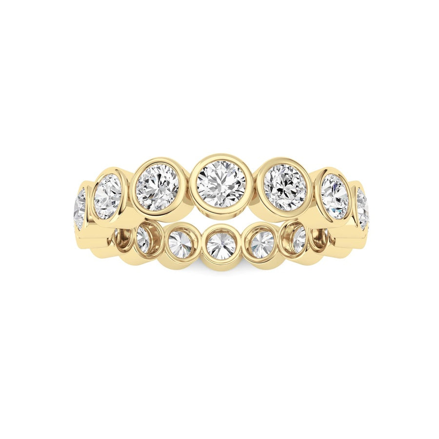 2.9Cttw Round Shaped Lab Grown Diamond (F/VS) Eternity Band Ring in 14K Gold