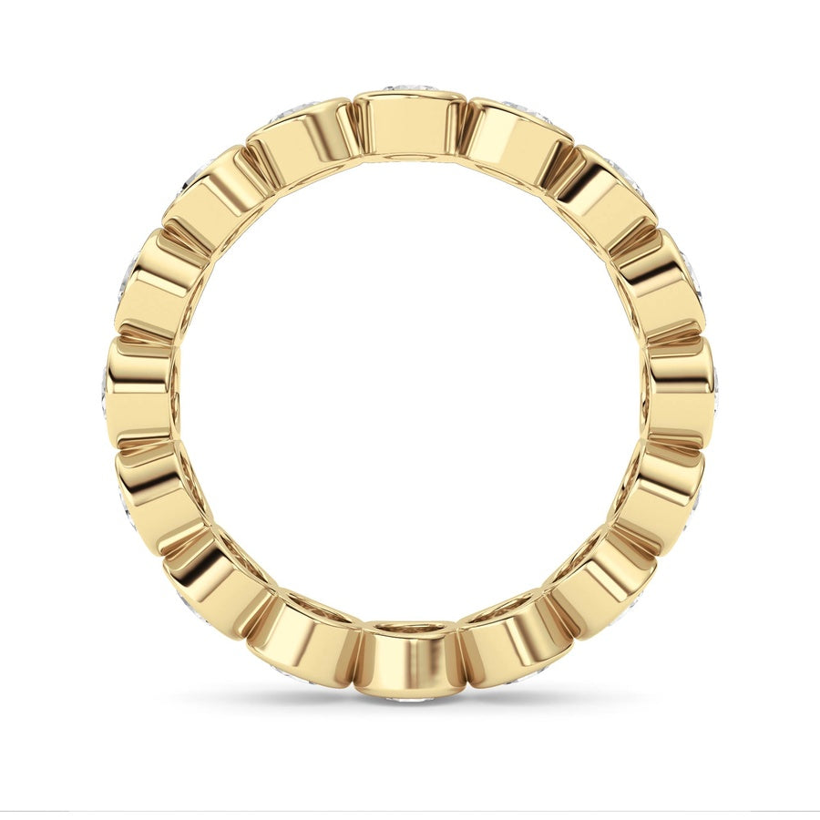 2.9Cttw Round Shaped Lab Grown Diamond (F/VS) Eternity Band Ring in 14K Gold