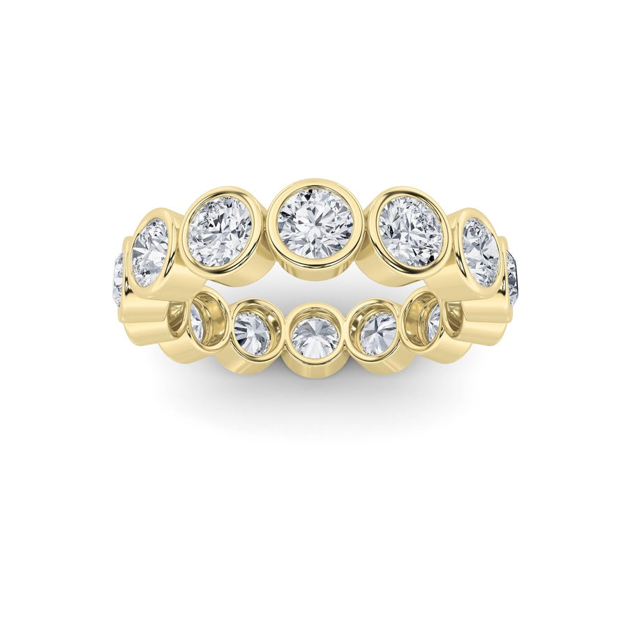 3Cttw Round Shaped Lab Grown Diamond (F/VS) Eternity Band Ring in 14K Gold