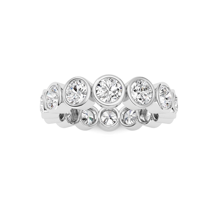 3.1Cttw Round Shaped Lab Grown Diamond (F/VS) Eternity Band Ring in 14K Gold