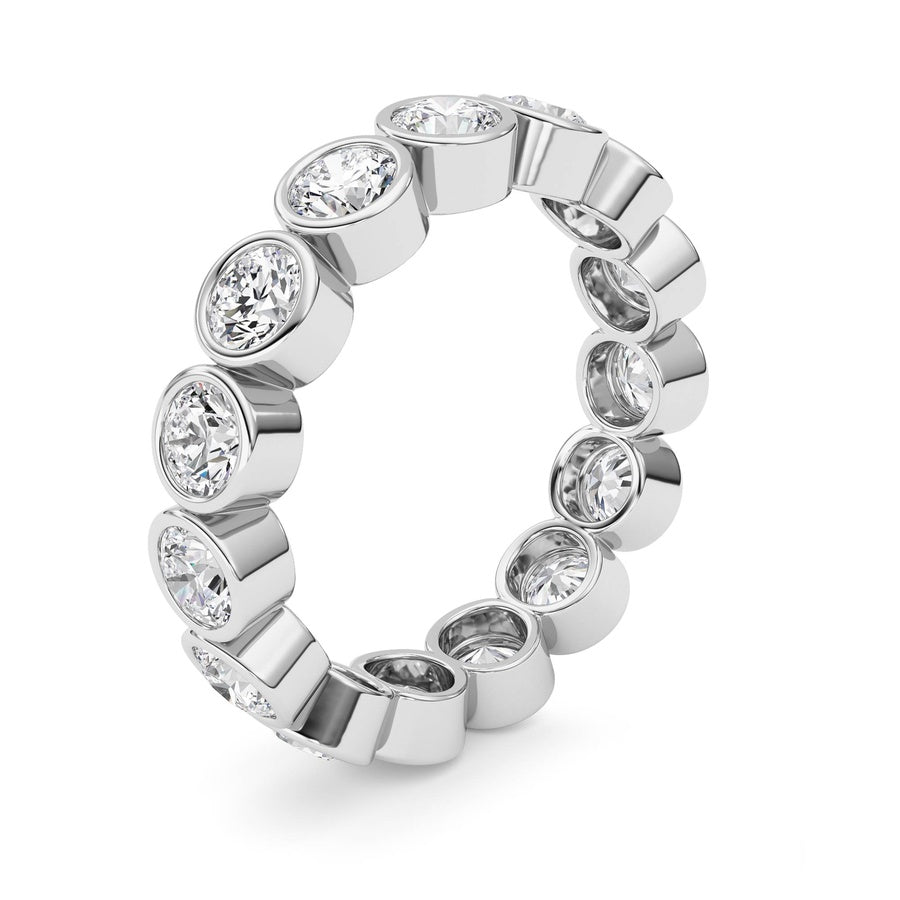 3.3Cttw Round Shaped Lab Grown Diamond (F/VS) Eternity Band Ring in 14K Gold