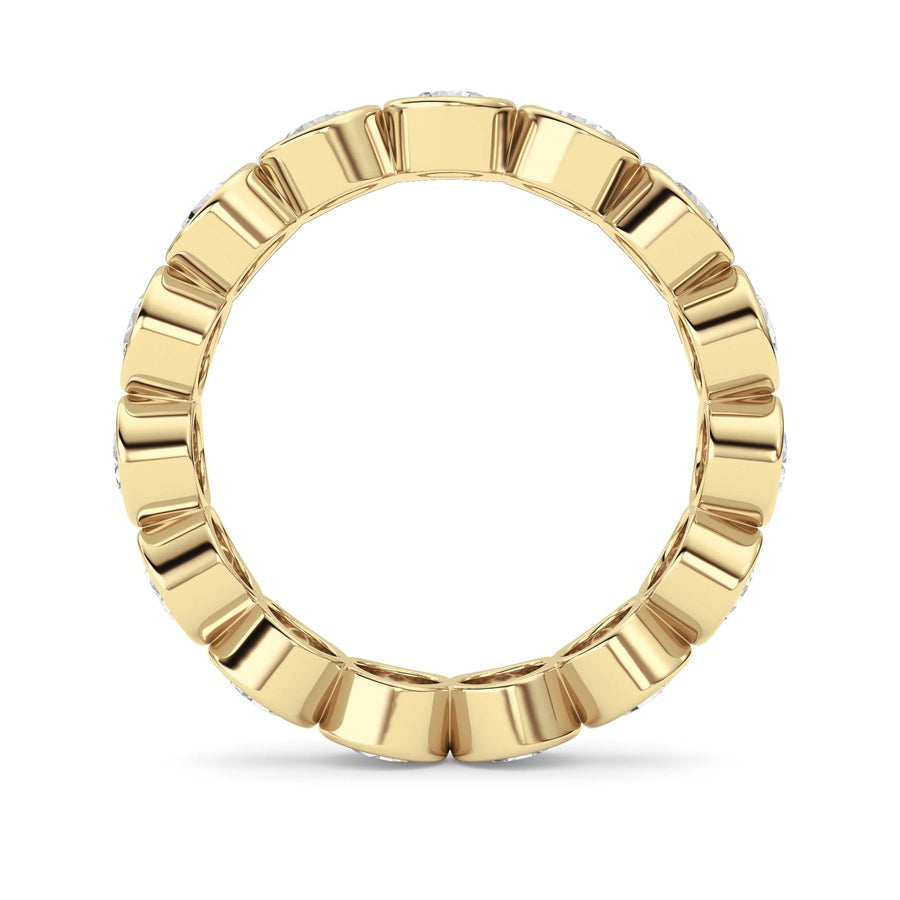 3.3Cttw Round Shaped Lab Grown Diamond (F/VS) Eternity Band Ring in 14K Gold