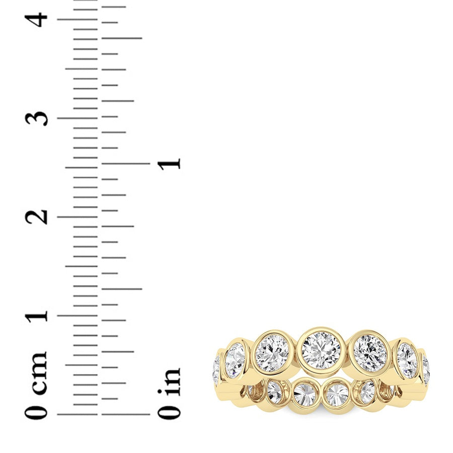 3.3Cttw Round Shaped Lab Grown Diamond (F/VS) Eternity Band Ring in 14K Gold