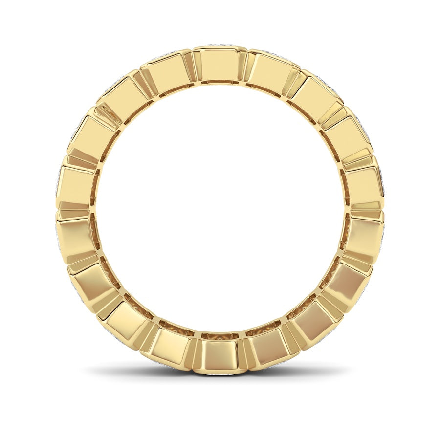 4.5Cttw Emerald Shaped Lab Grown Diamond (F/VS) Eternity Band Ring in 14K Gold