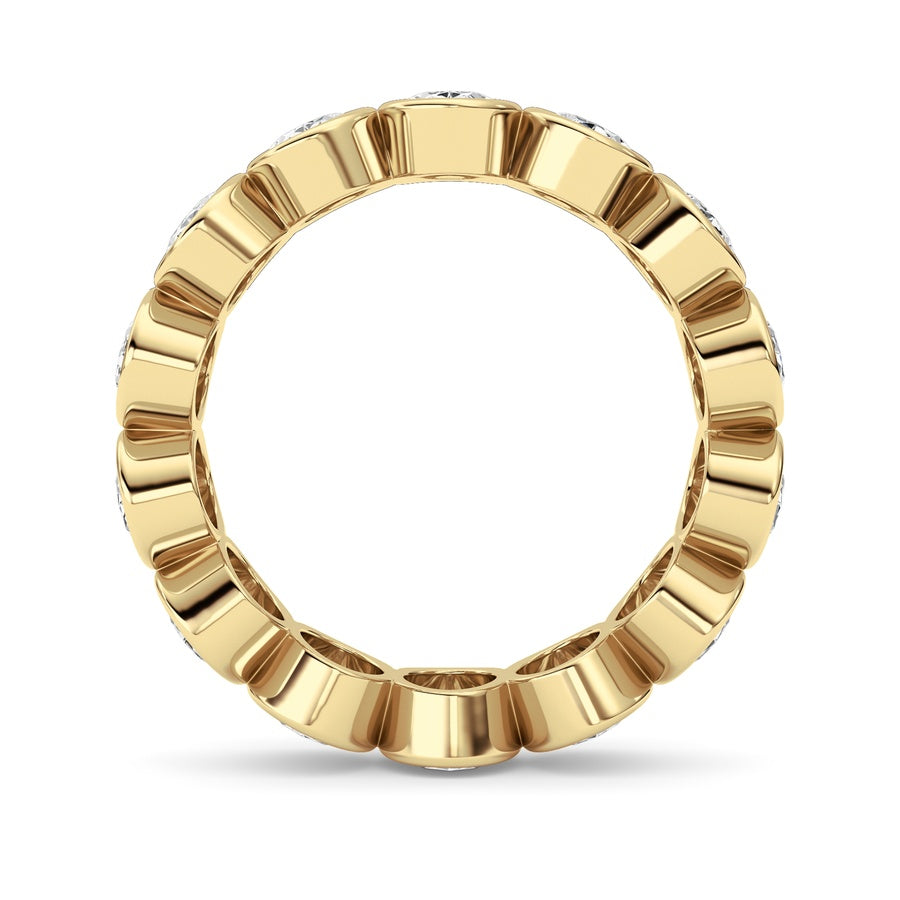 3.5Cttw Oval Shaped Lab Grown Diamond (F/VS) Eternity Band Ring in 14K Gold