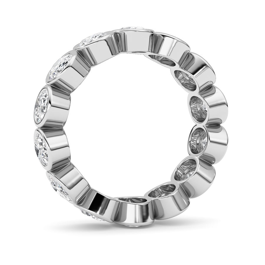 3.5Cttw Oval Shaped Lab Grown Diamond (F/VS) Eternity Band Ring in 14K Gold