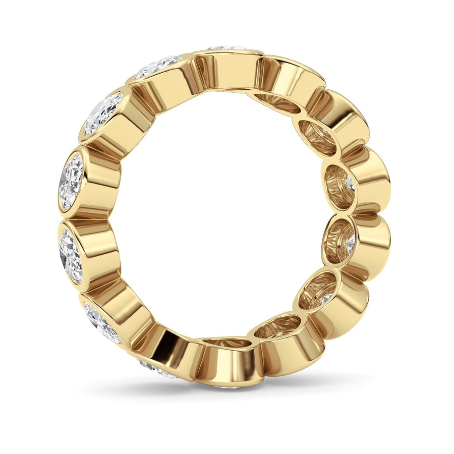 3.5Cttw Oval Shaped Lab Grown Diamond (F/VS) Eternity Band Ring in 14K Gold