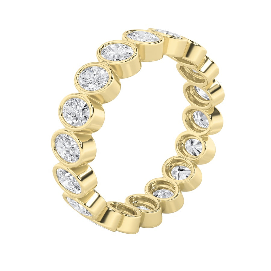 3.75Cttw Oval Shaped Lab Grown Diamond (F/VS) Eternity Band Ring in 14K Gold