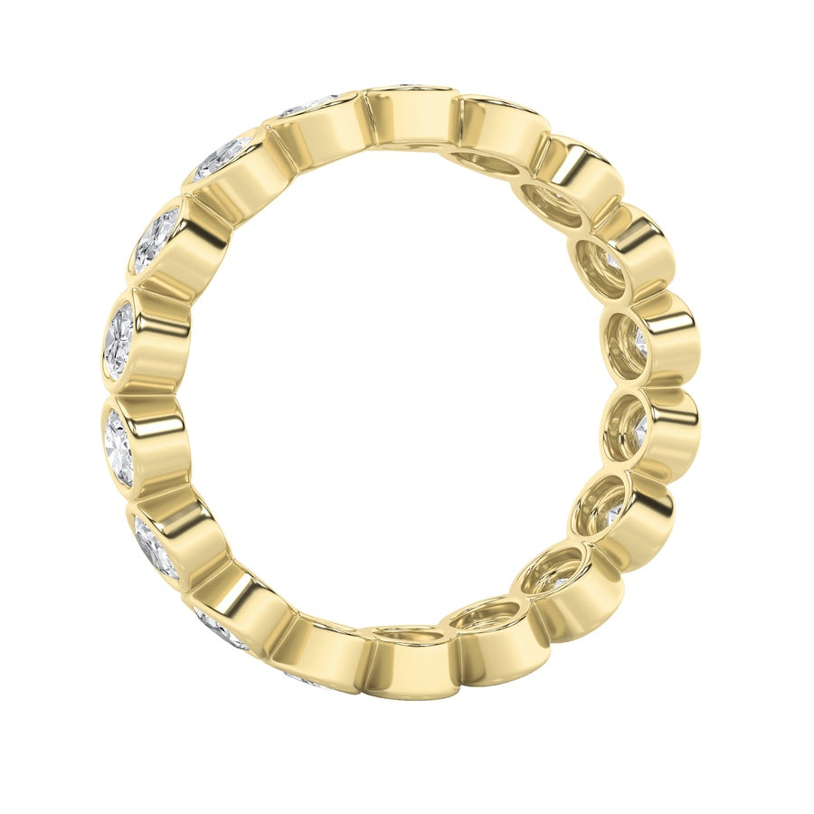 3.75Cttw Oval Shaped Lab Grown Diamond (F/VS) Eternity Band Ring in 14K Gold