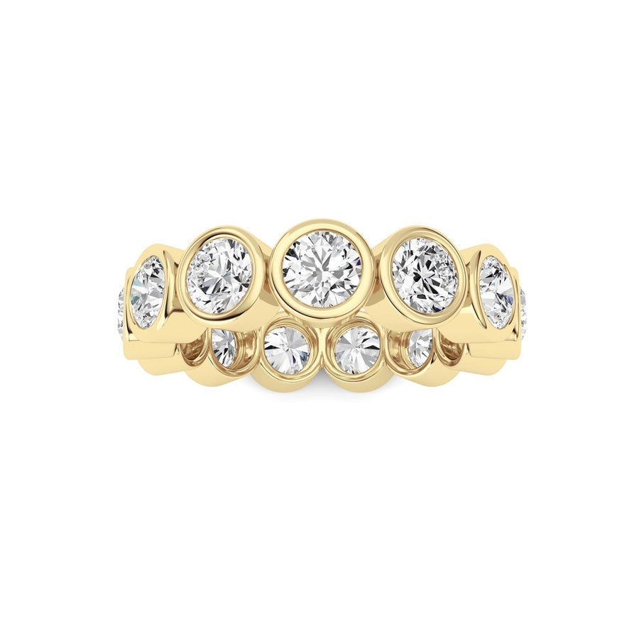 3.2Cttw Round Shaped Lab Grown Diamond (F/VS) Eternity Band Ring in 14K Gold