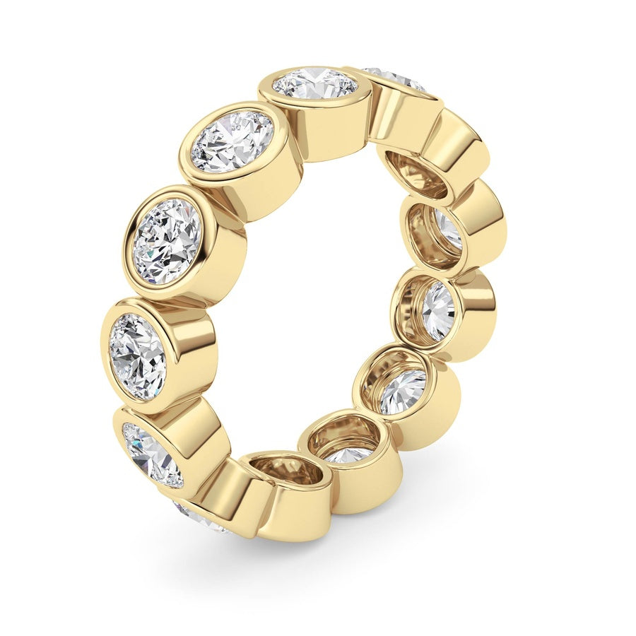 3.2Cttw Round Shaped Lab Grown Diamond (F/VS) Eternity Band Ring in 14K Gold