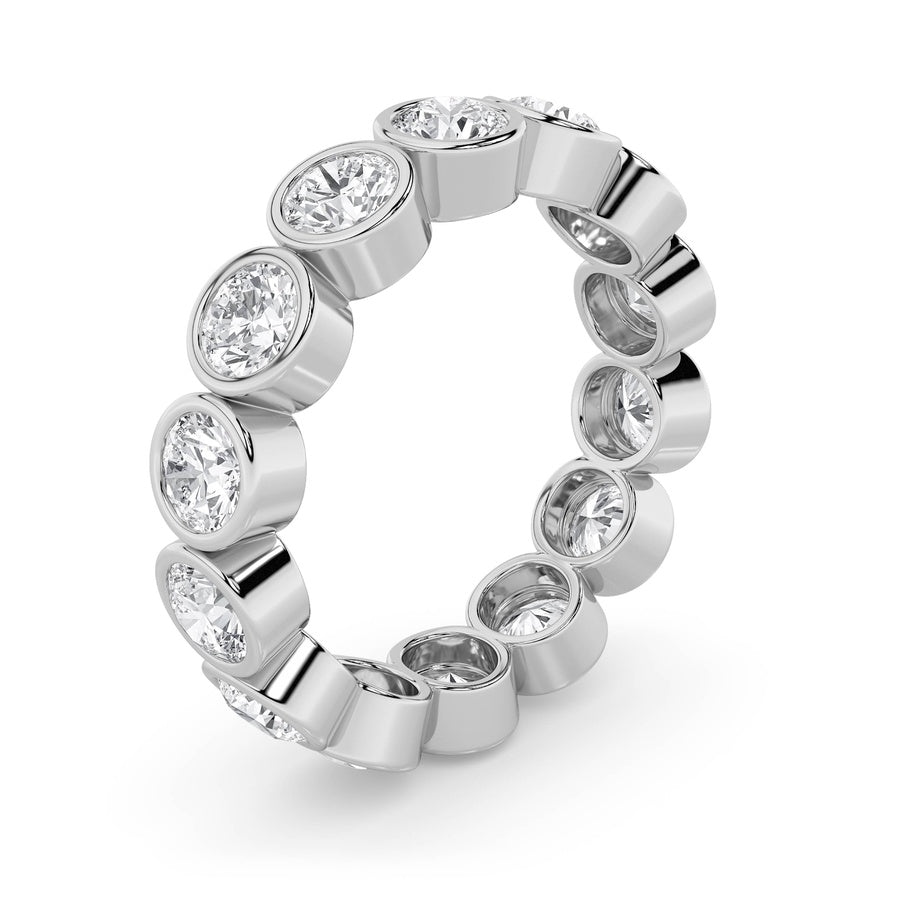 3.5Cttw Round Shaped Lab Grown Diamond (F/VS) Eternity Band Ring in 14K Gold